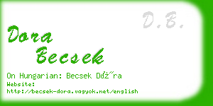 dora becsek business card